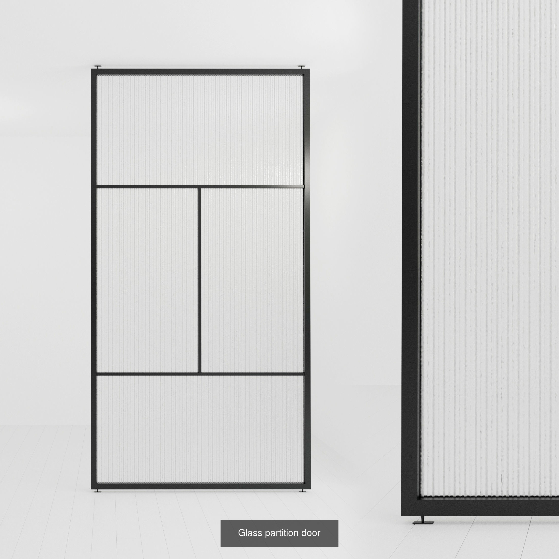 3 Glass partition door Set  9 partition models 3D Model Collection_7
