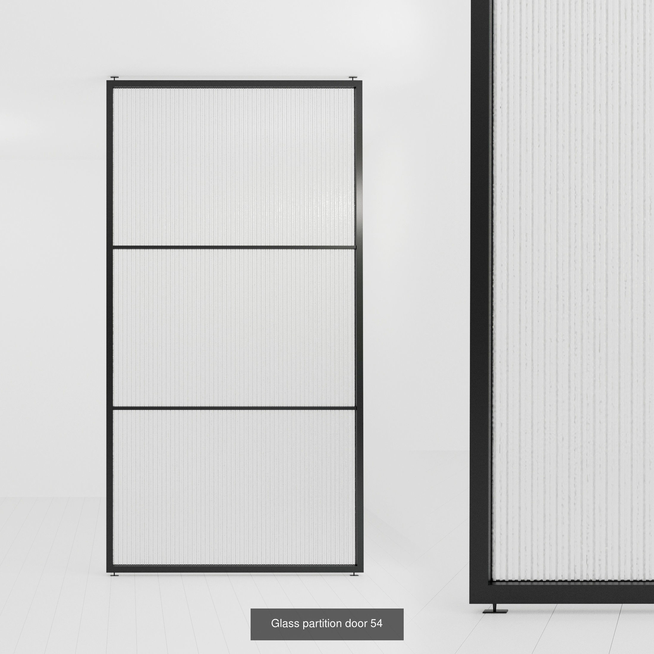 3 Glass partition door Set  9 partition models 3D Model Collection_2