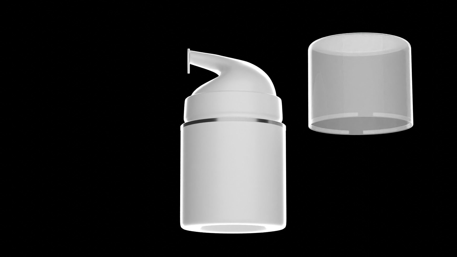 Airless Pump Bottle 3D model_2