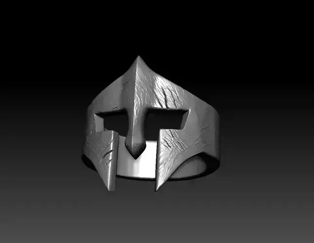 Spartan helmet ring STL model
