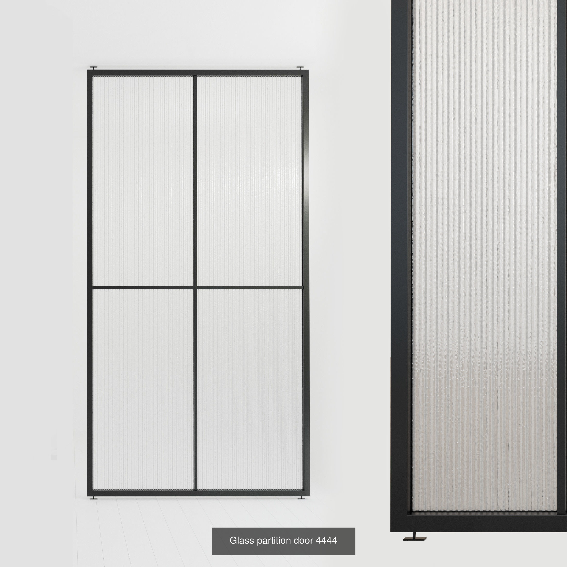 4 Glass partition door Set  9 partition models 3D Model Collection_9