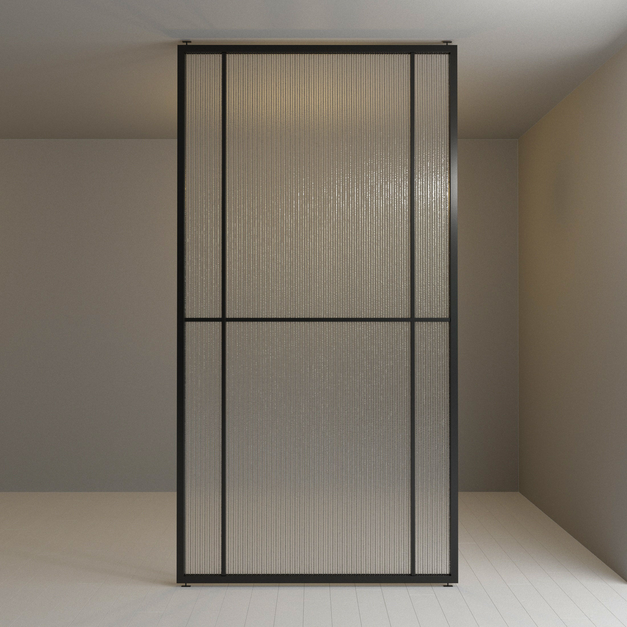 4 Glass partition door Set  9 partition models 3D Model Collection_17