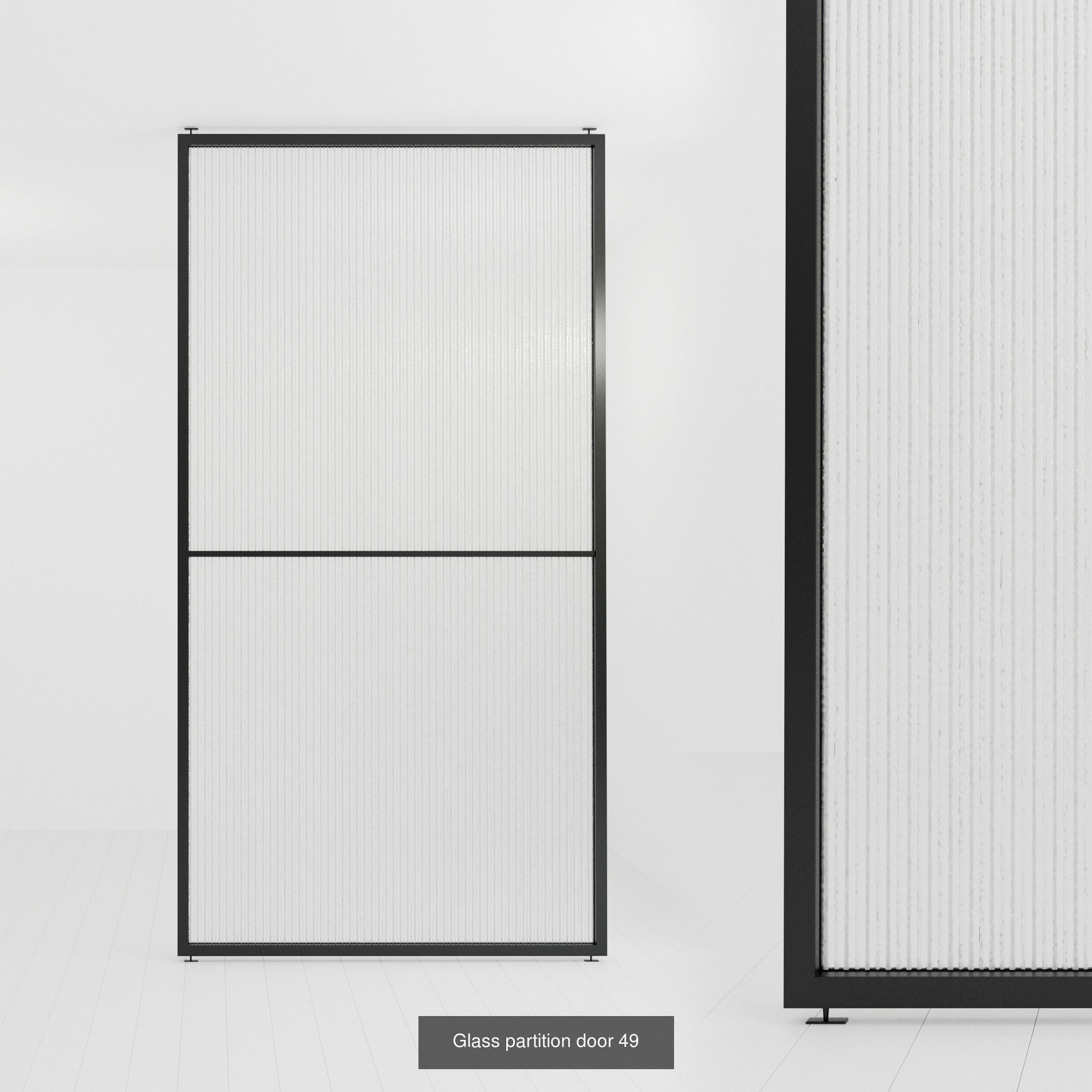 4 Glass partition door Set  9 partition models 3D Model Collection_5