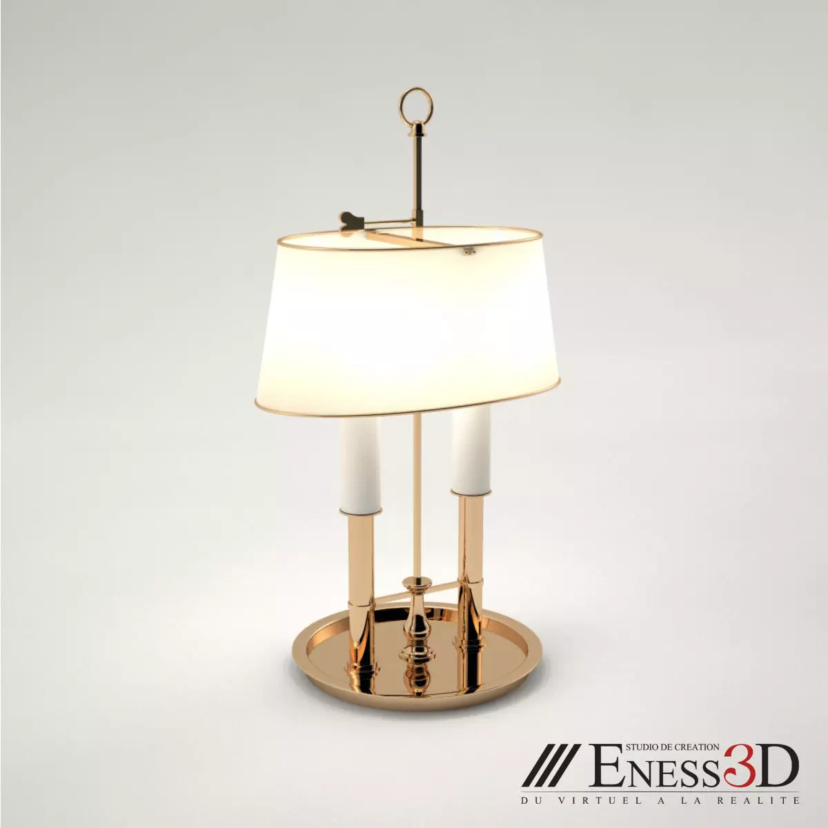 Pro - Bouillotte Consulat 2 light 4948 Chevillard 3D model_0