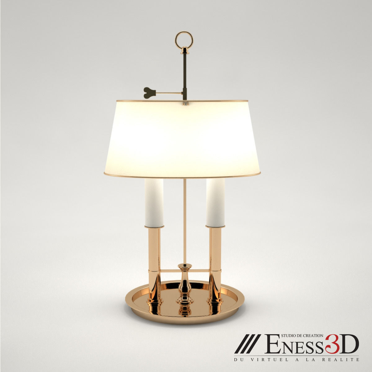 Pro - Bouillotte Consulat 2 light 4948 Chevillard 3D model_1