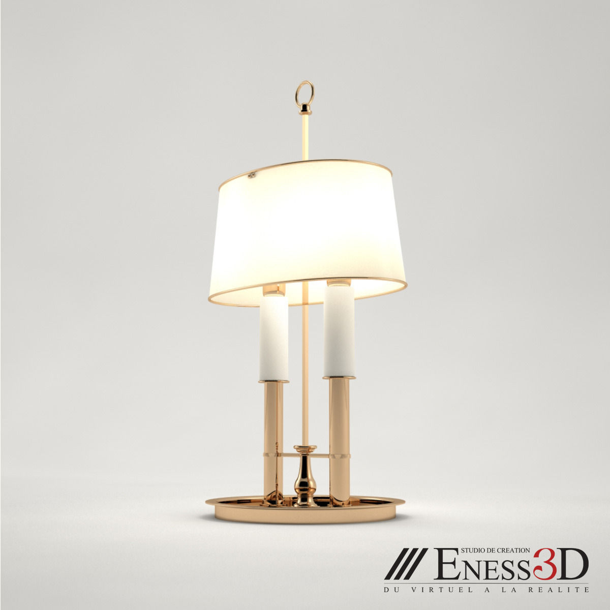 Pro - Bouillotte Consulat 2 light 4948 Chevillard 3D model_2