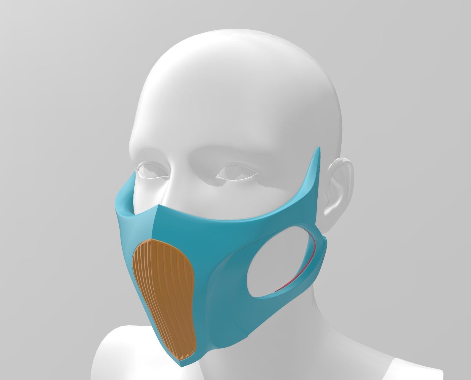 Respirator - Breathing Mask With HEPA Filter Free 3D print model_5