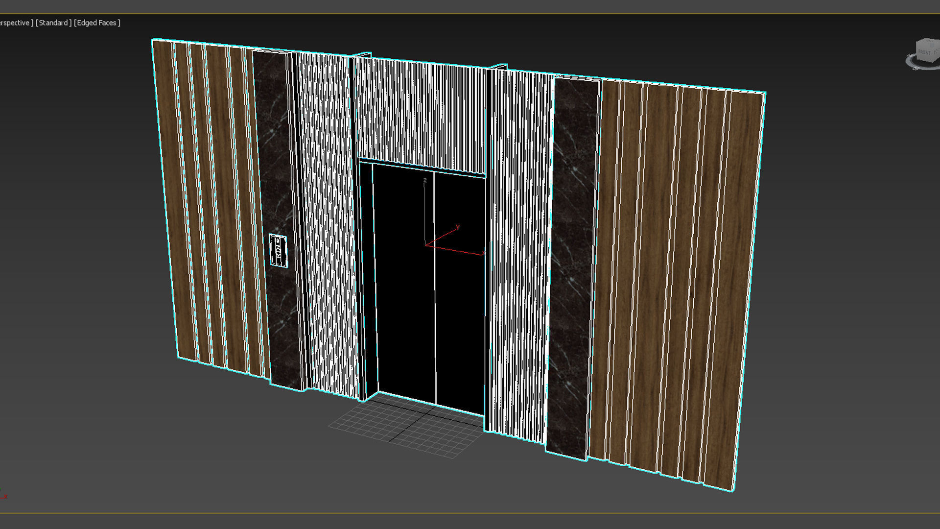 Elevator 2 door 3D model_3