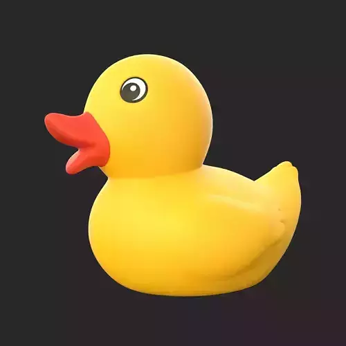 Duck Rubber toy Low-poly 3D model
