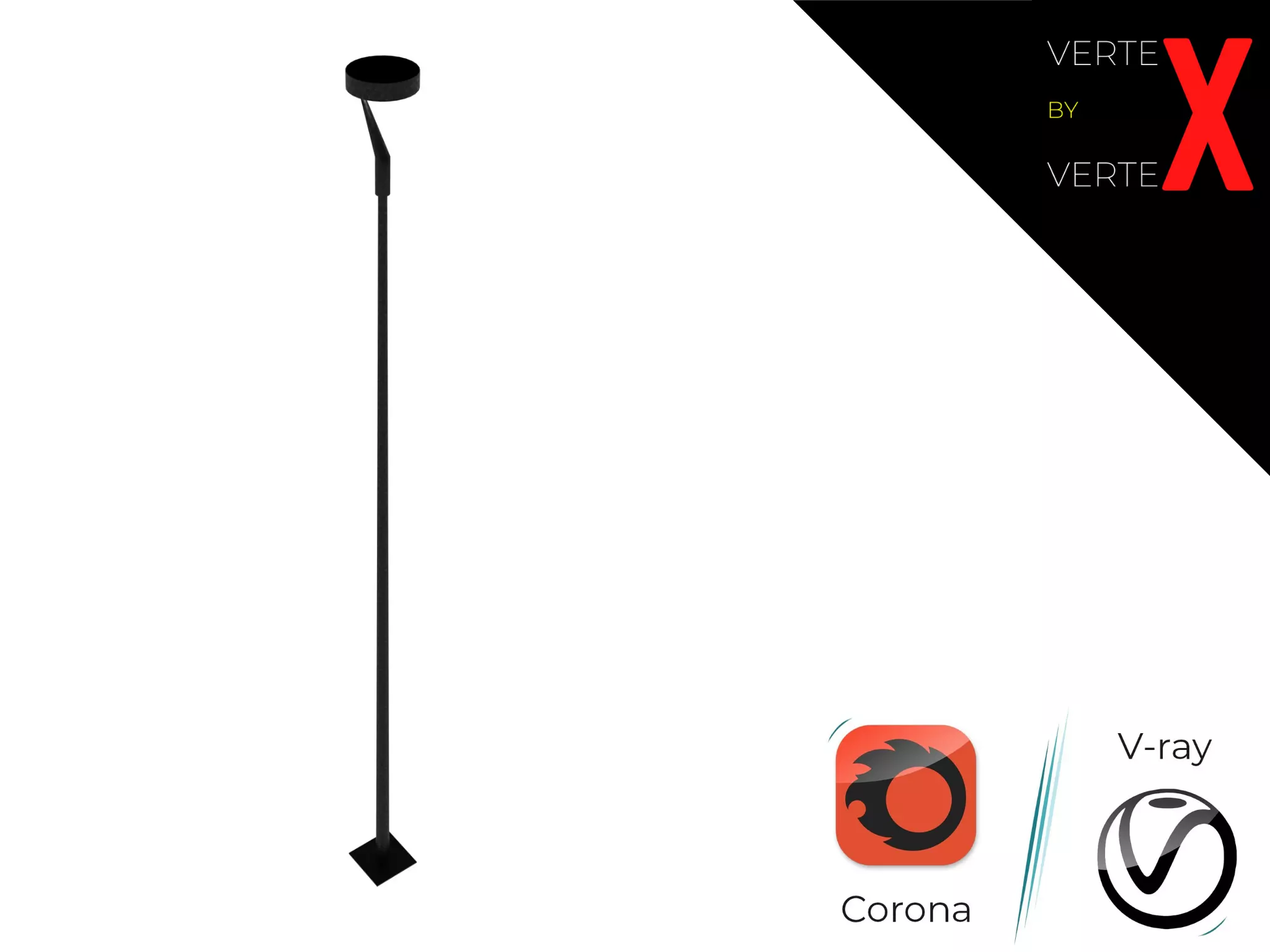 Astro Light-pole Low-poly 3D model_0