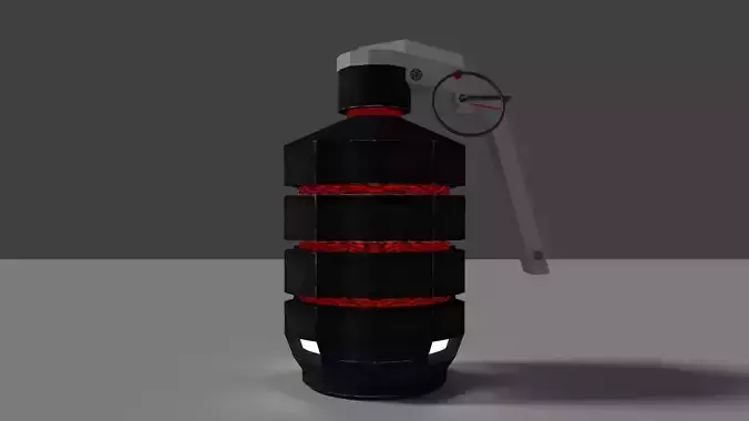 SCI-FI Grenade Low-poly 3D model