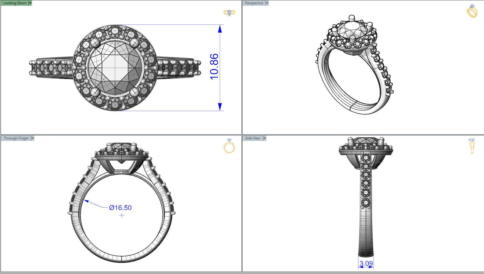 Graff 3D ring 3D print model_1