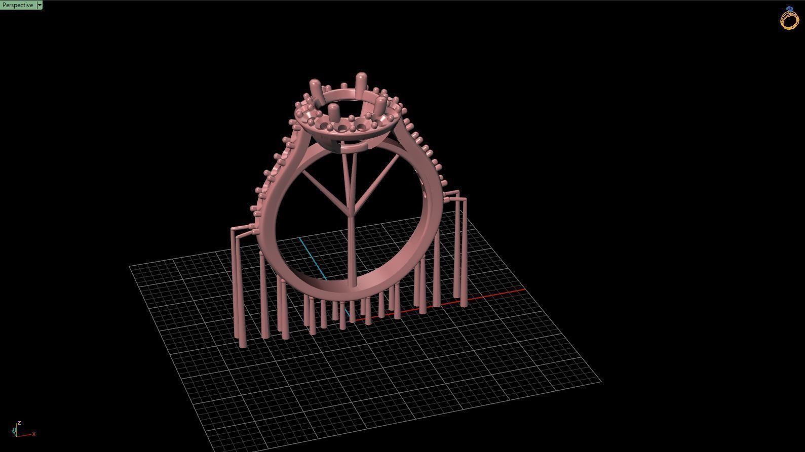 Graff 3D ring 3D print model_3