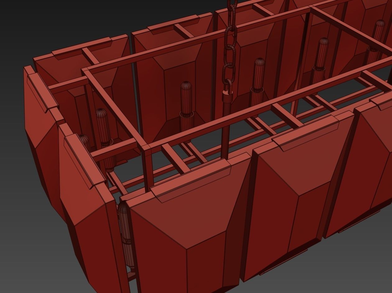 3 type Restoration Hardware Chandelier Set 001 3D model_1