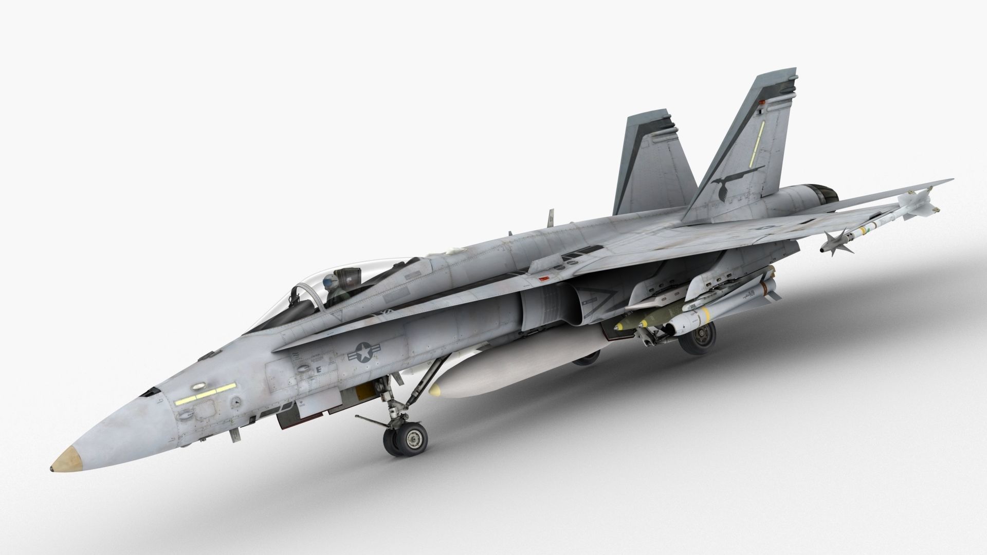 FA - 18C Super Hornet - Element 3D 3D model_7