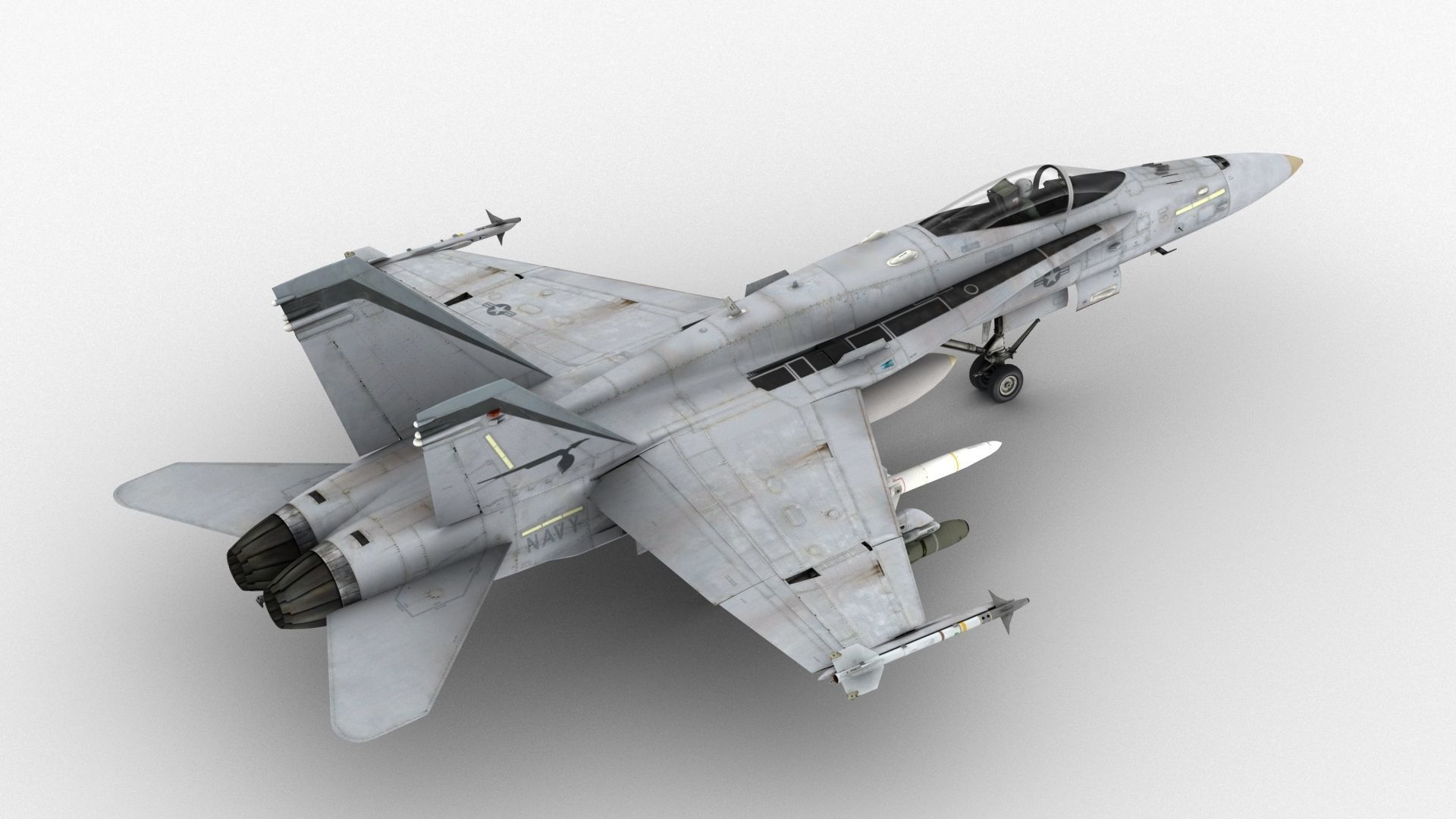 FA - 18C Super Hornet - Element 3D 3D model_6