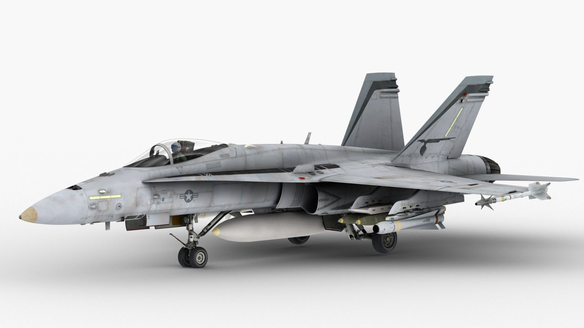 FA - 18C Super Hornet - Element 3D 3D model_4