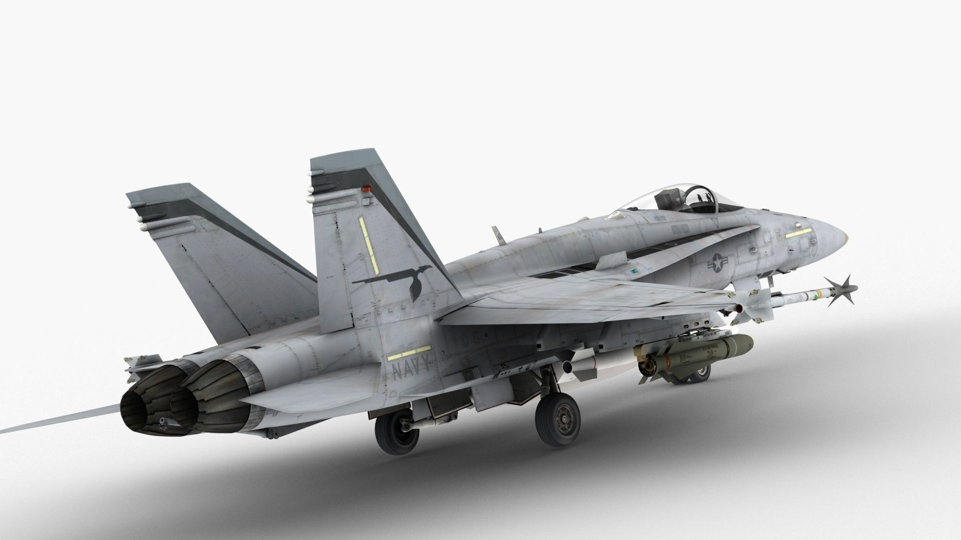 FA - 18C Super Hornet - Element 3D 3D model_8