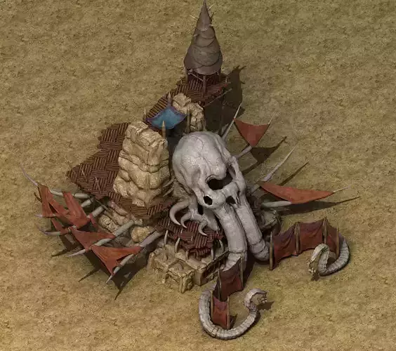 BOSS building - skull ivory head
