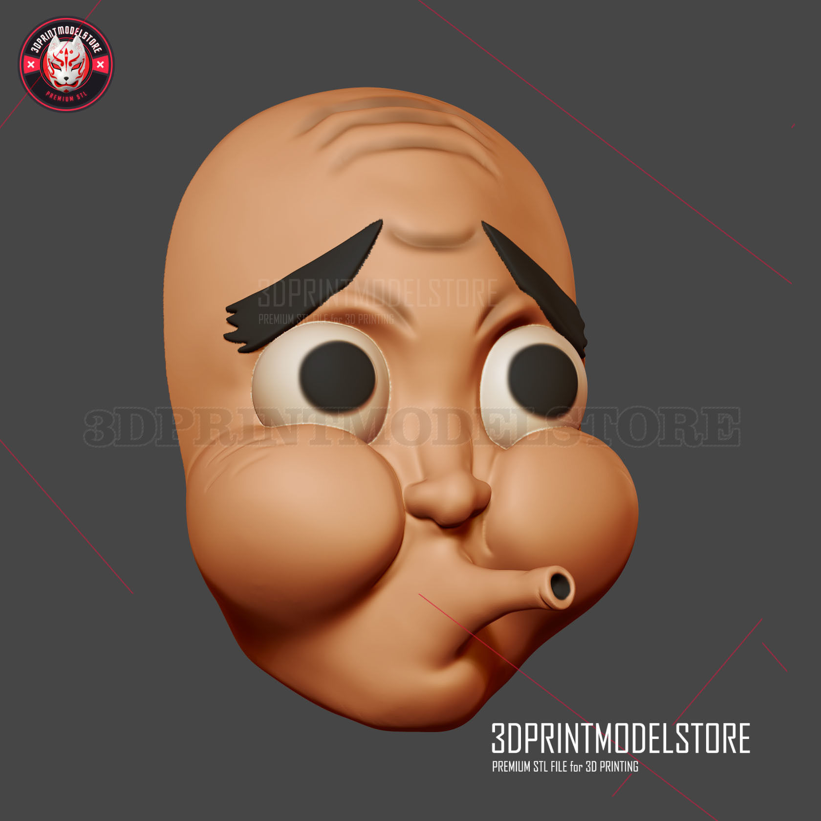 Demon Slayer - Hotaru Haganezuka Hyotokko Mask Kimetsu No Yaiba  3D print model_2