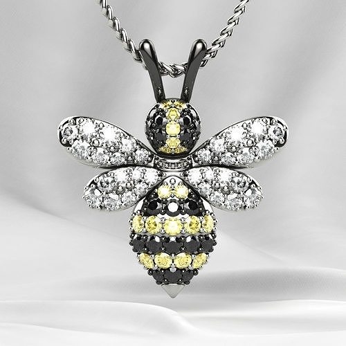 Bee Gold Pendant 3D print model