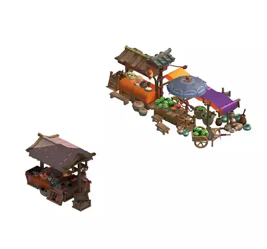 Buns fruit stalls - jewelry stalls