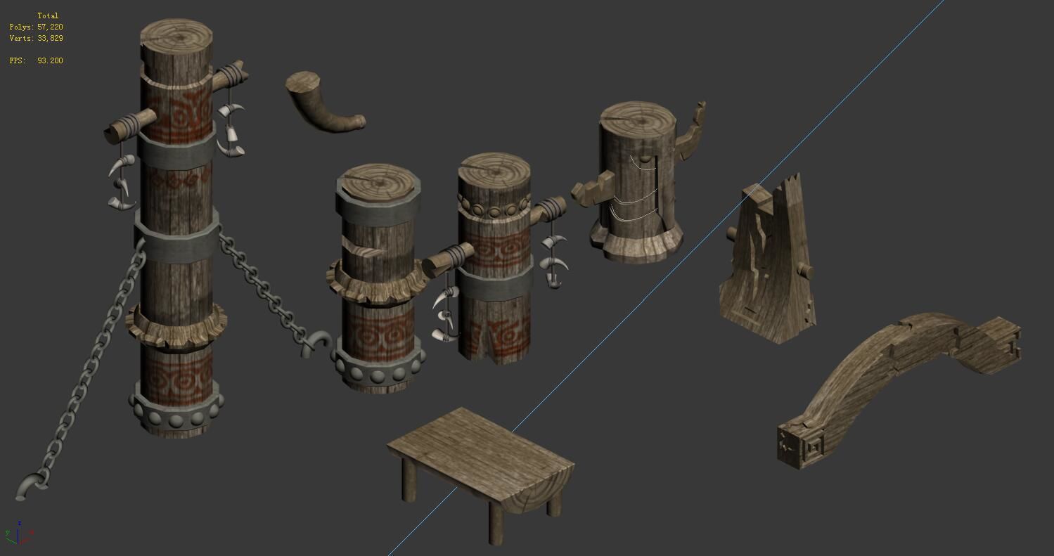 Comparable station - pillar accessories 3D model_2