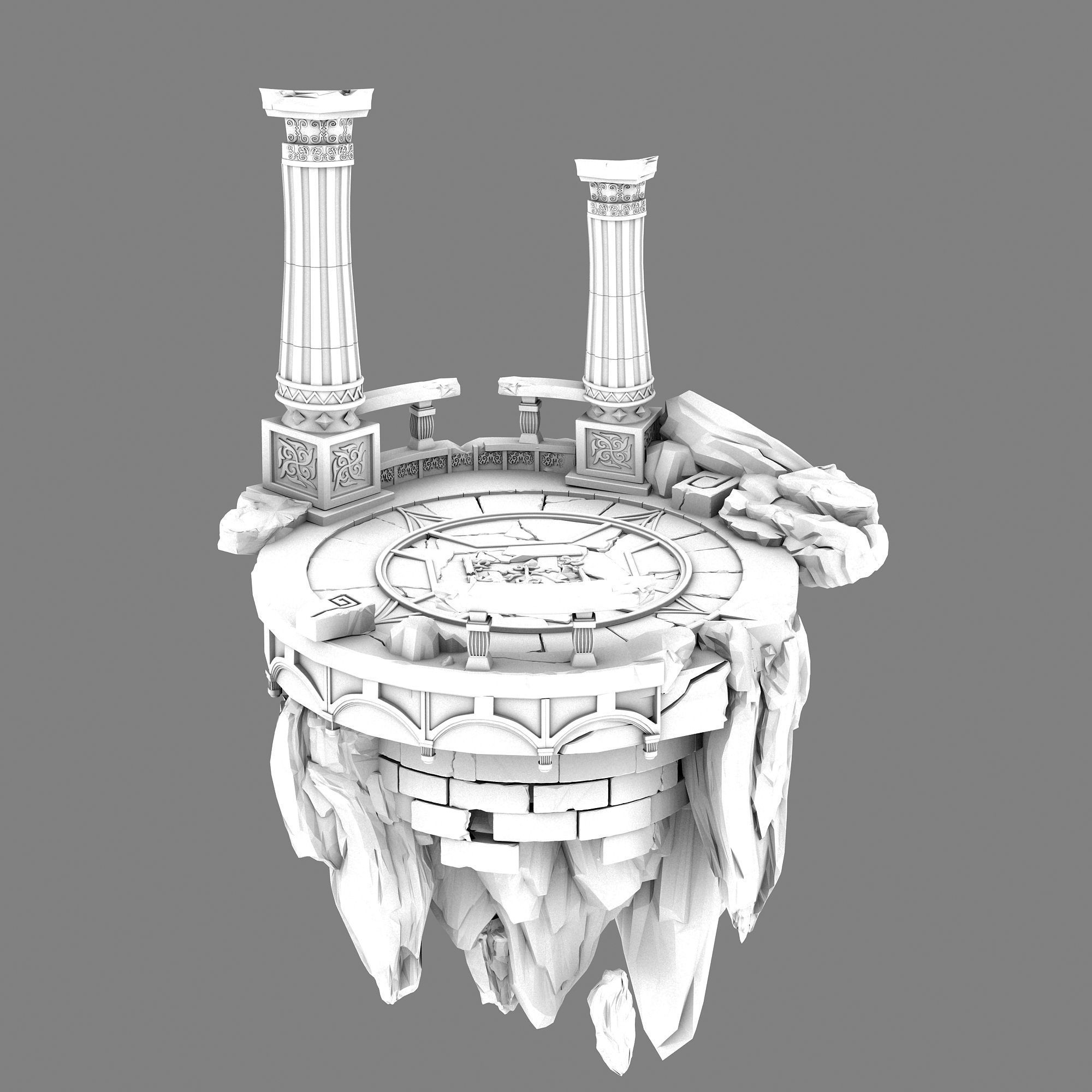 The moon Mountain peaks - Clan answer Shitai 3D model_4