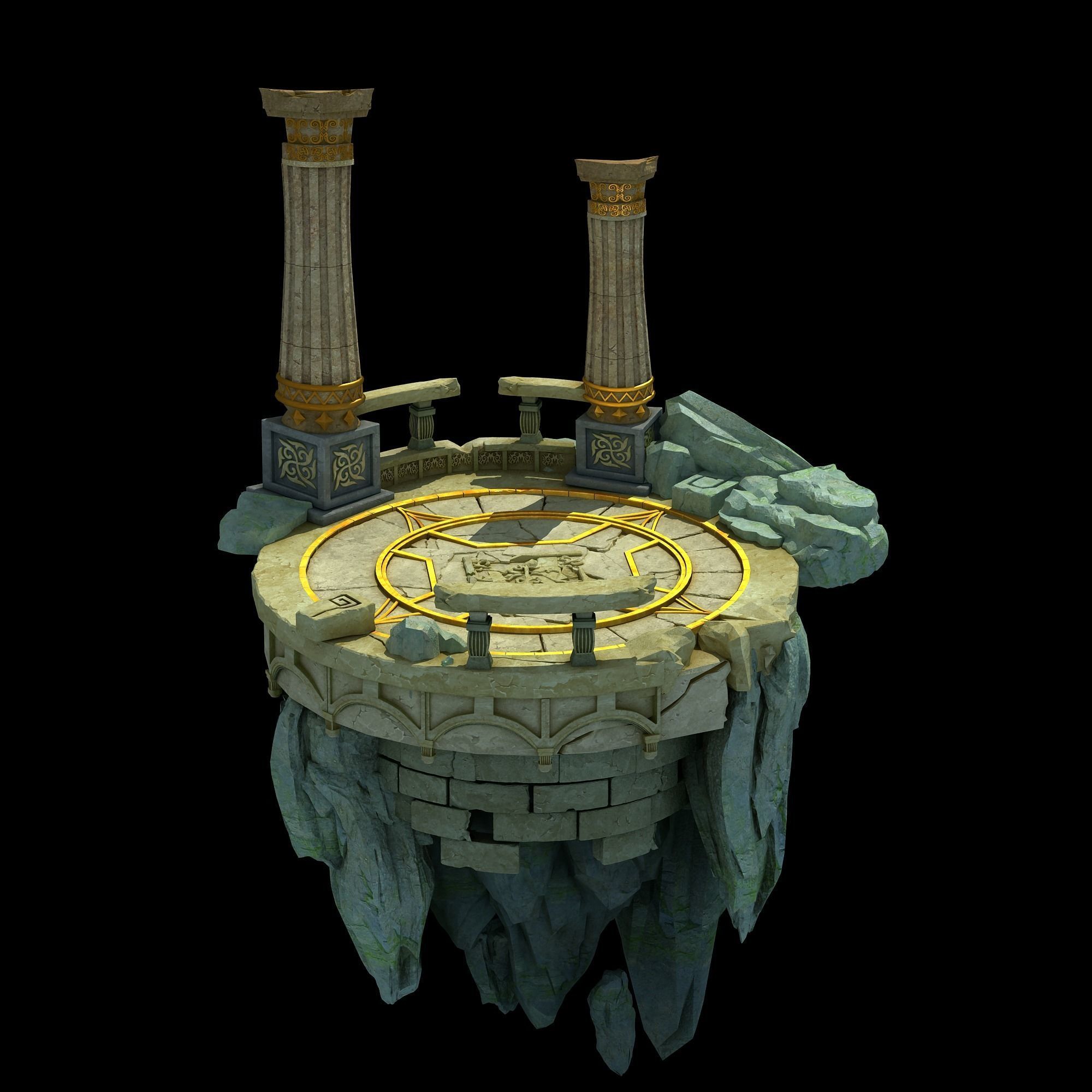 The moon Mountain peaks - Clan answer Shitai 3D model_3
