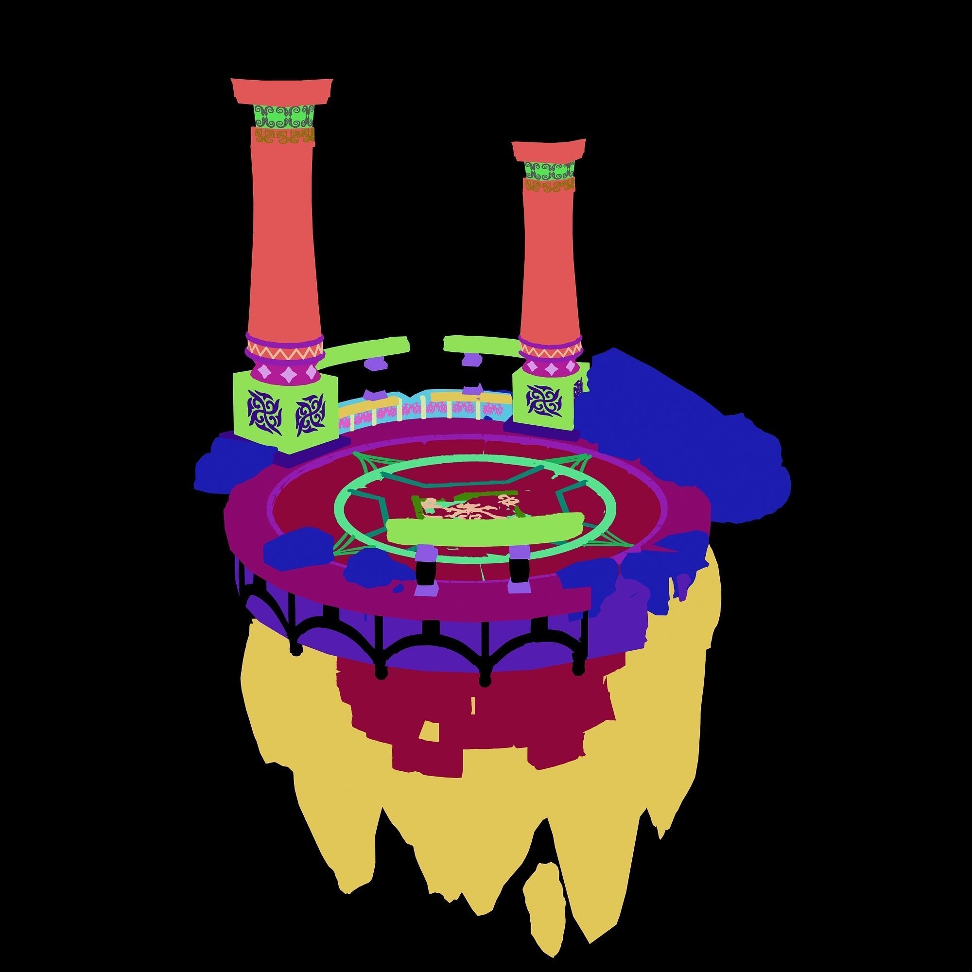 The moon Mountain peaks - Clan answer Shitai 3D model_5