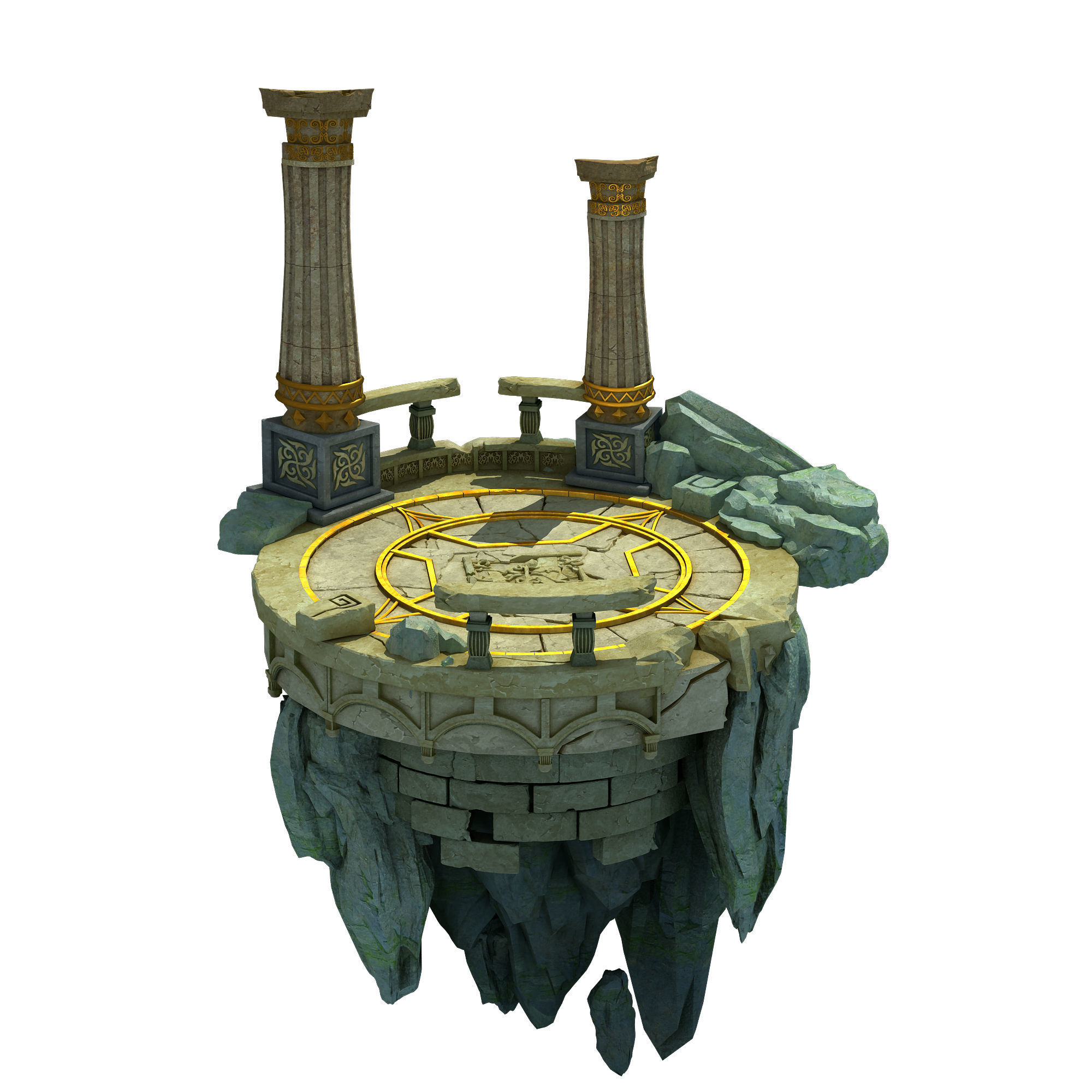 The moon Mountain peaks - Clan answer Shitai 3D model_1