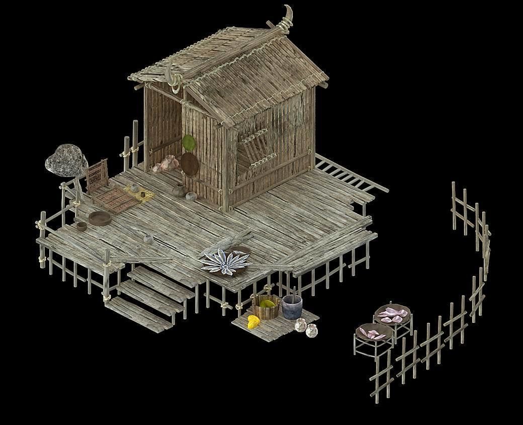 Cangwu Mountain Tribe - Ferry - House 3D model_2