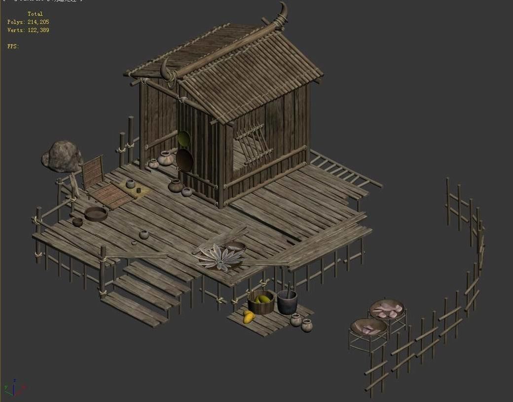 Cangwu Mountain Tribe - Ferry - House 3D model_3