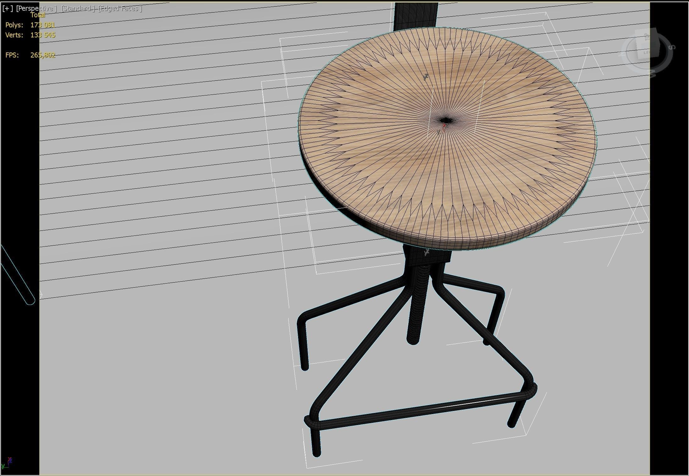 Bar Chair Free 3D model_3