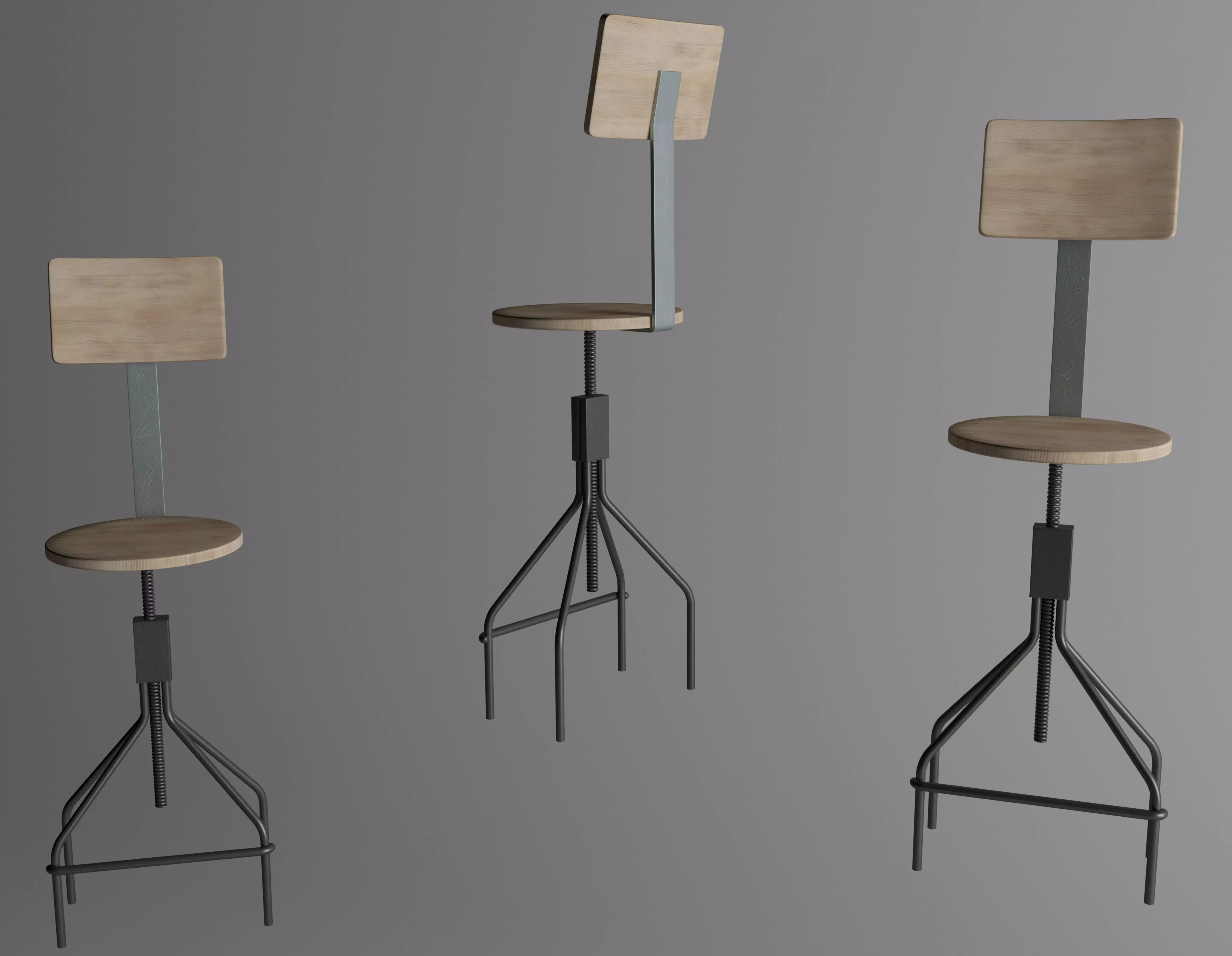 Bar Chair Free 3D model_0