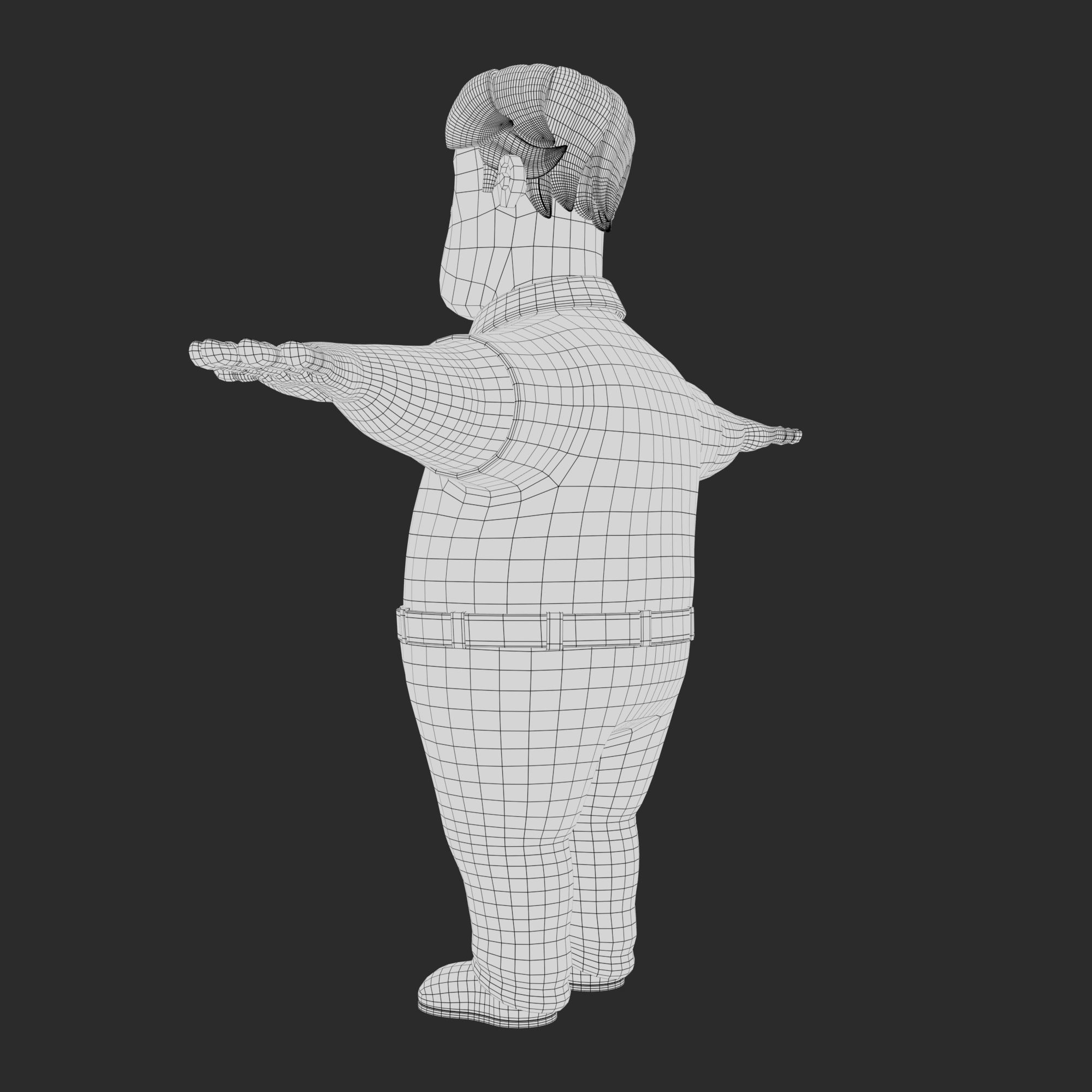 Cartoon Man Rigged V02 Low-poly 3D model_18