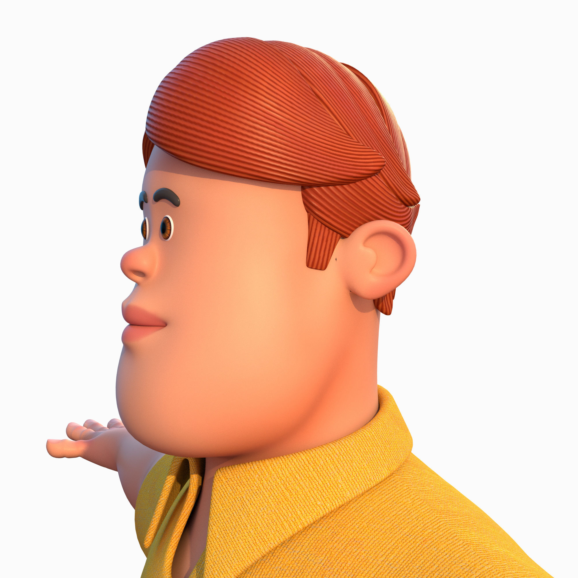 Cartoon Man Rigged V02 Low-poly 3D model_13