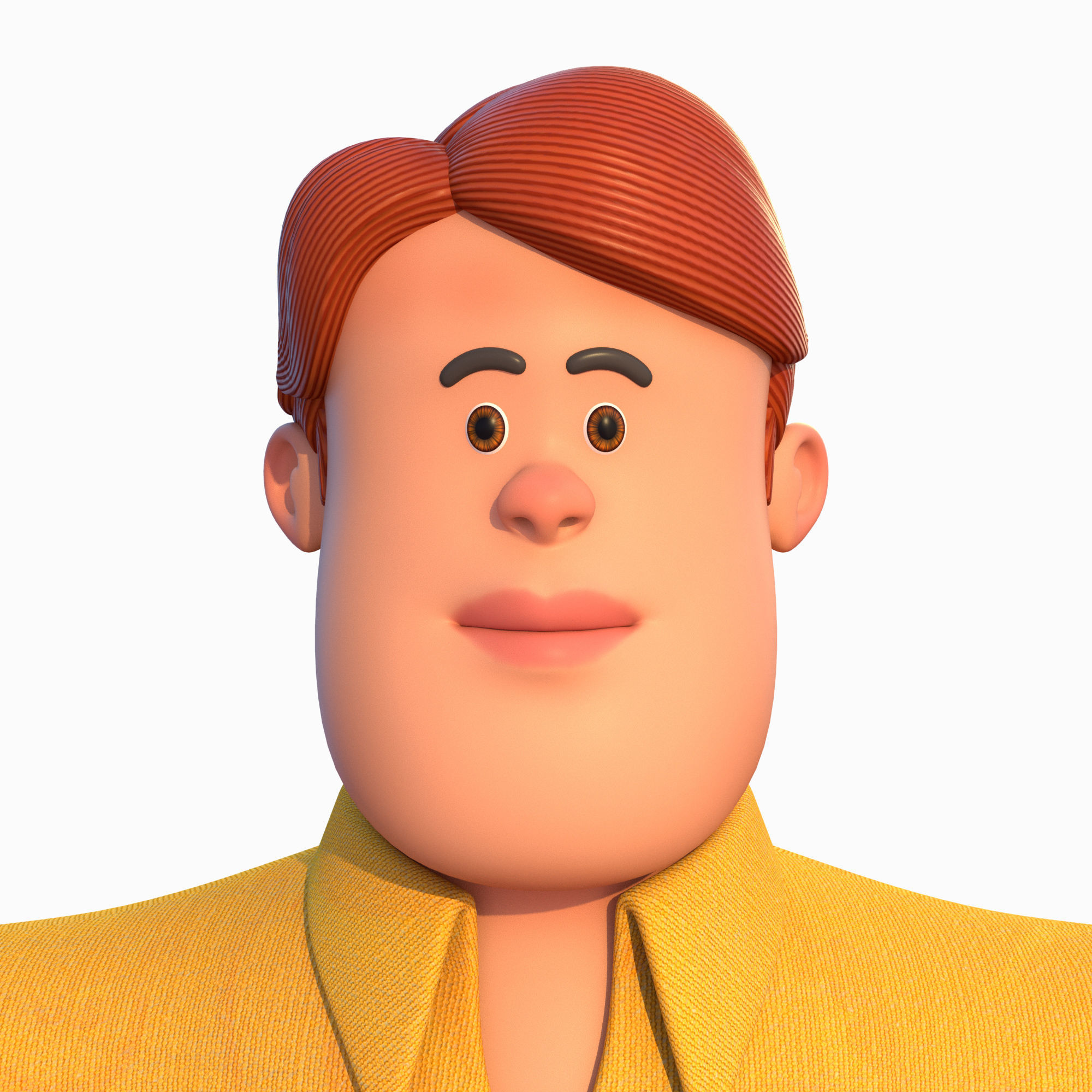 Cartoon Man Rigged V02 Low-poly 3D model_10