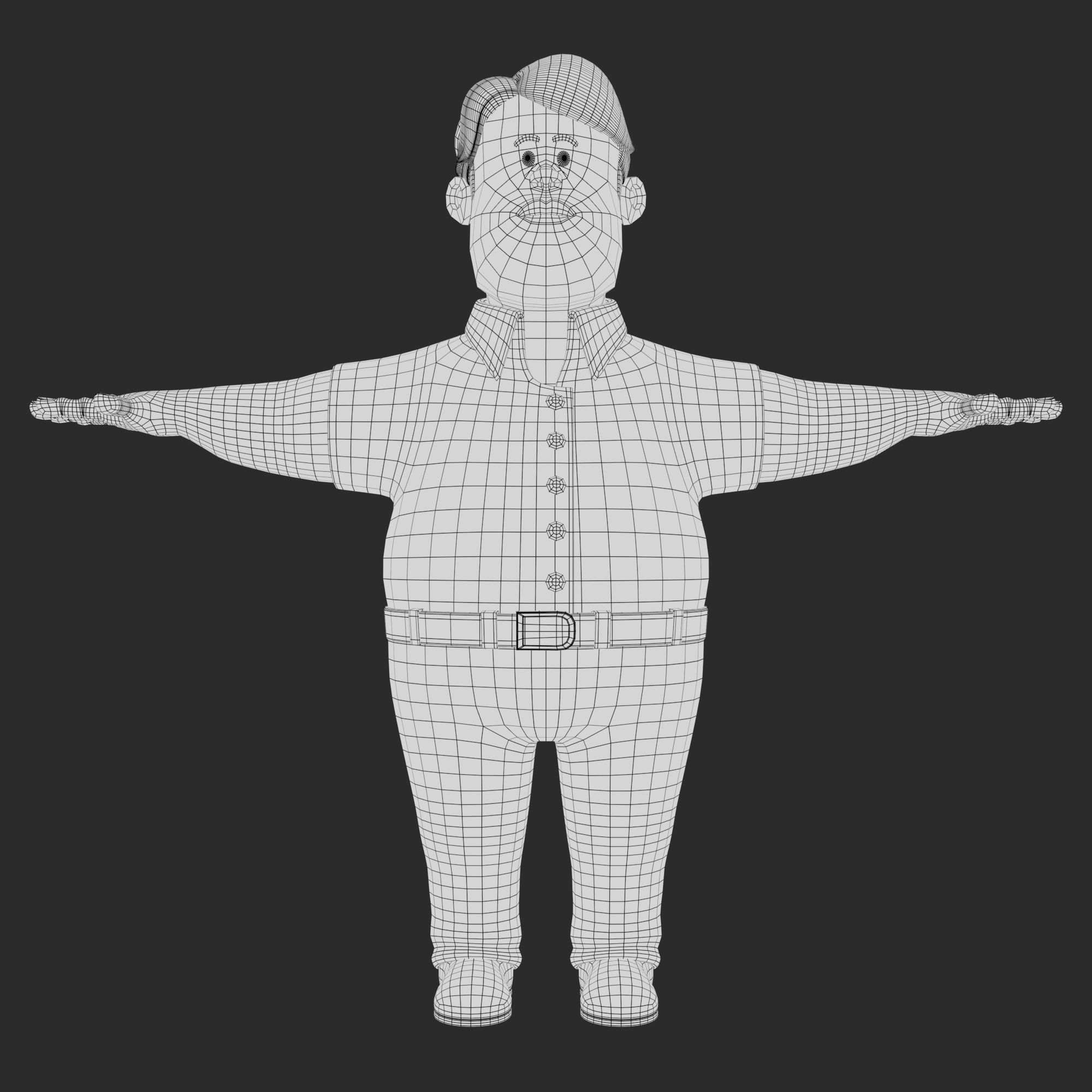 Cartoon Man Rigged V02 Low-poly 3D model_14