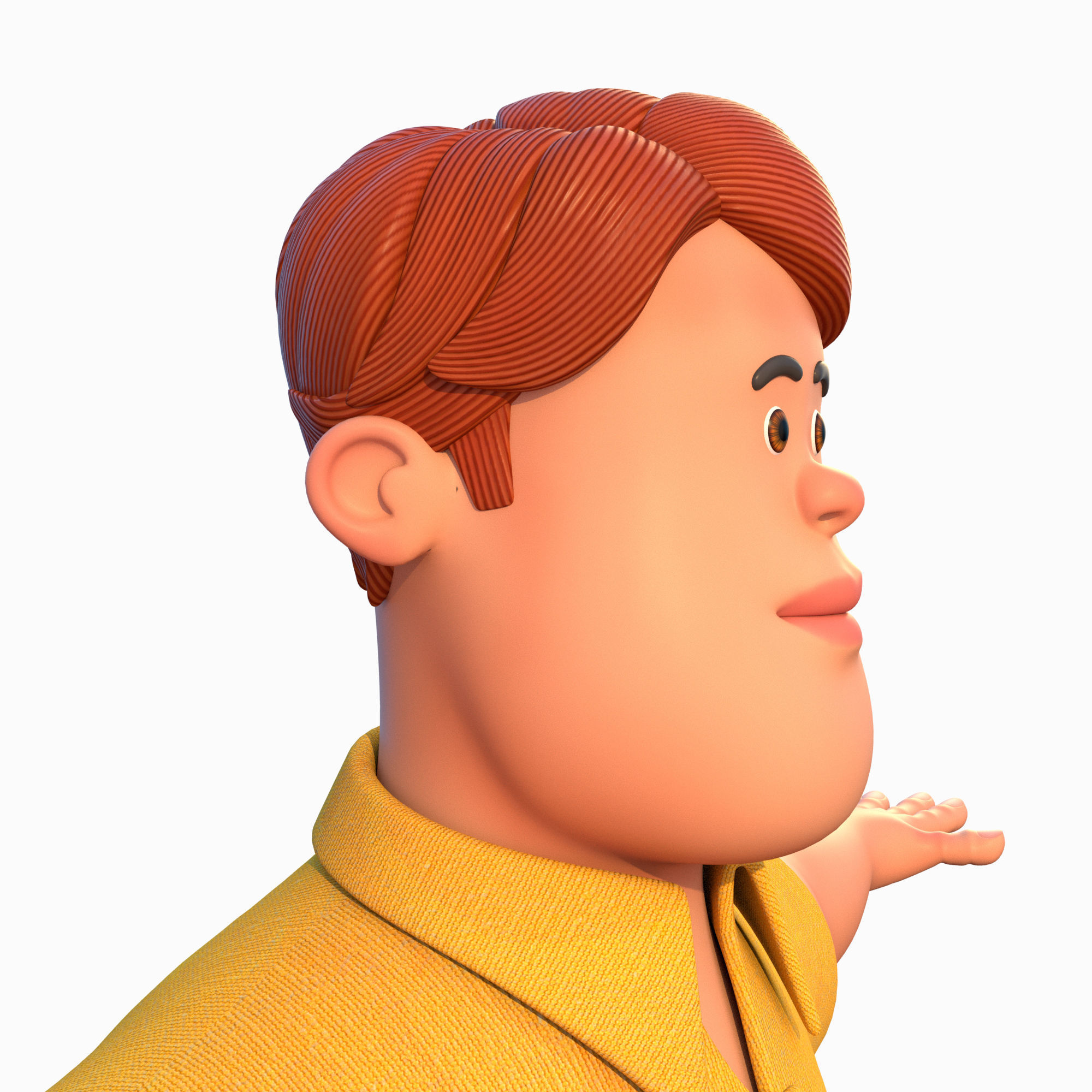 Cartoon Man Rigged V02 Low-poly 3D model_11