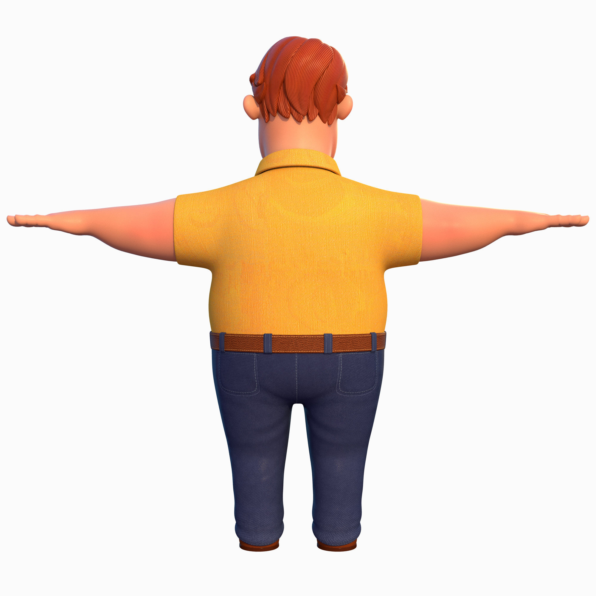 Cartoon Man Rigged V02 Low-poly 3D model_7