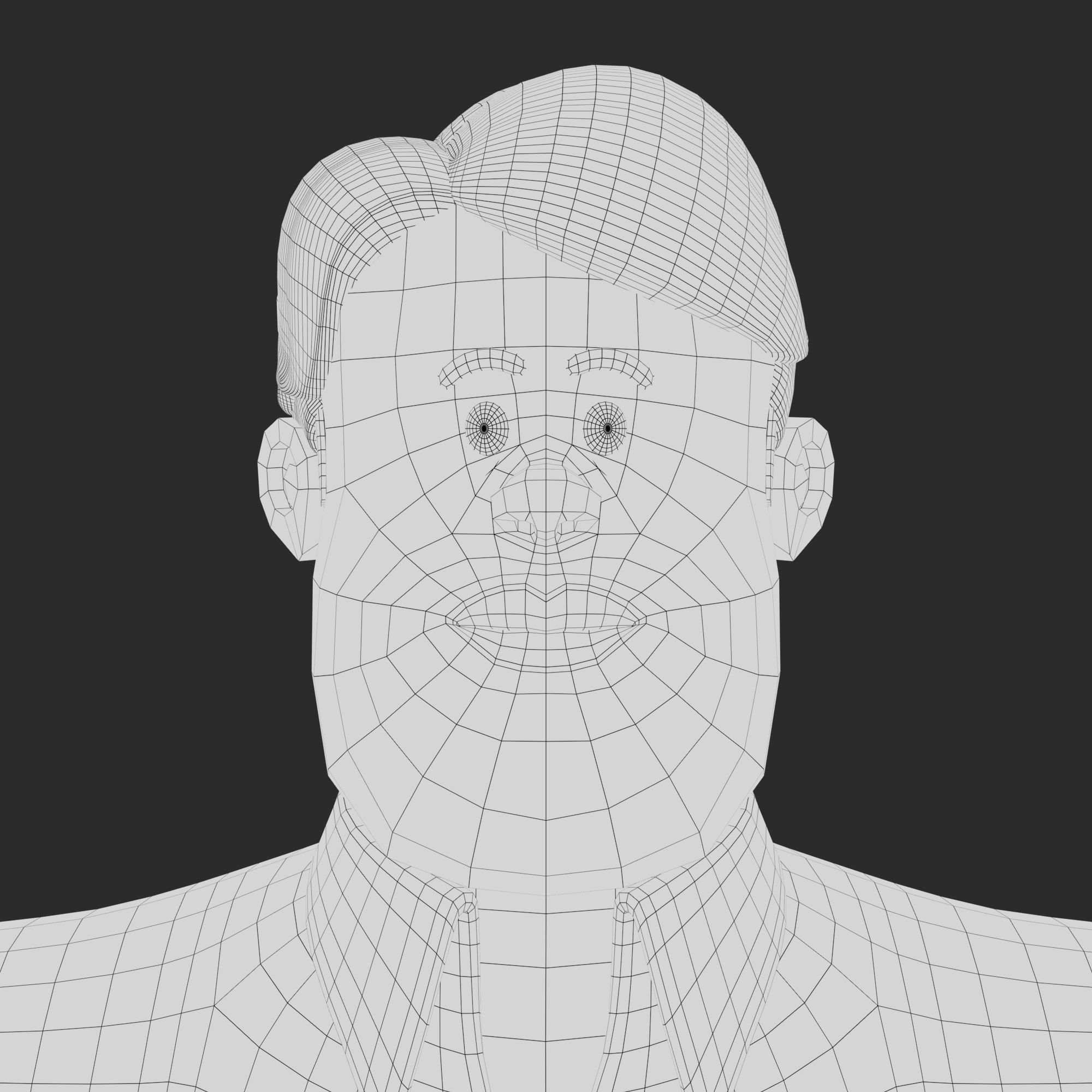 Cartoon Man Rigged V02 Low-poly 3D model_20