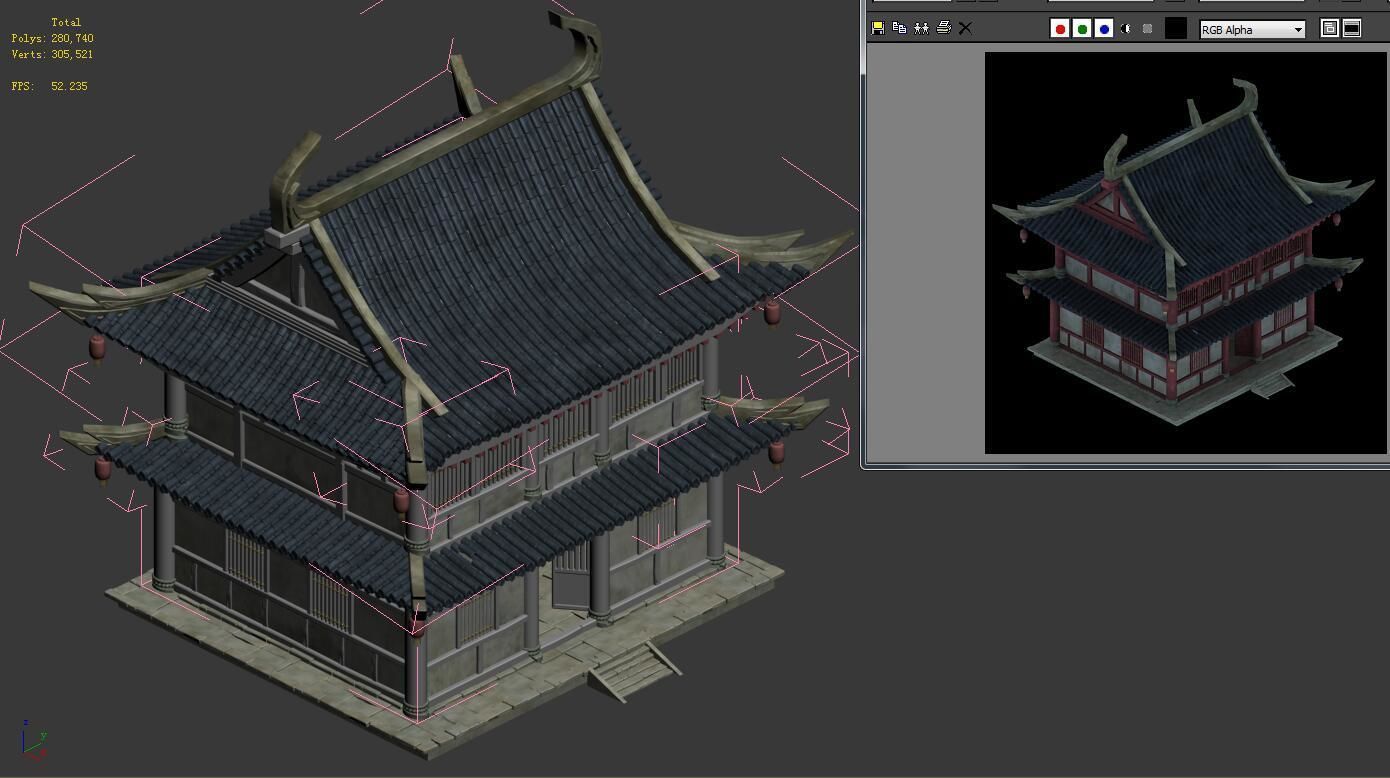 City Building - Hotel - Inn 043 3D model_4