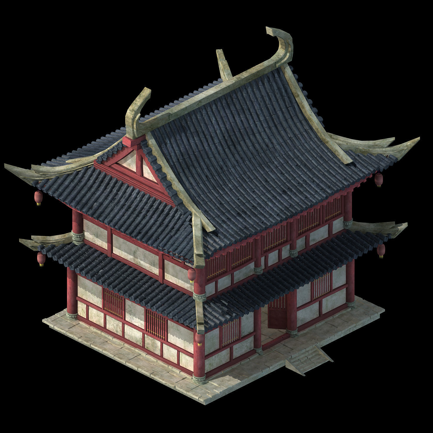 City Building - Hotel - Inn 043 3D model_1