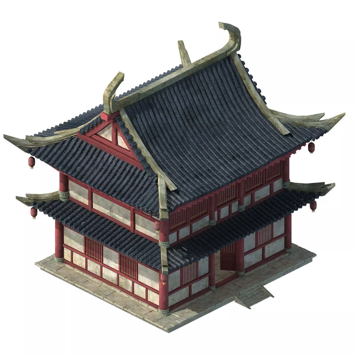 City Building - Hotel - Inn 043 3D model_0