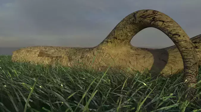 Fallen Tree Free low-poly 3D model