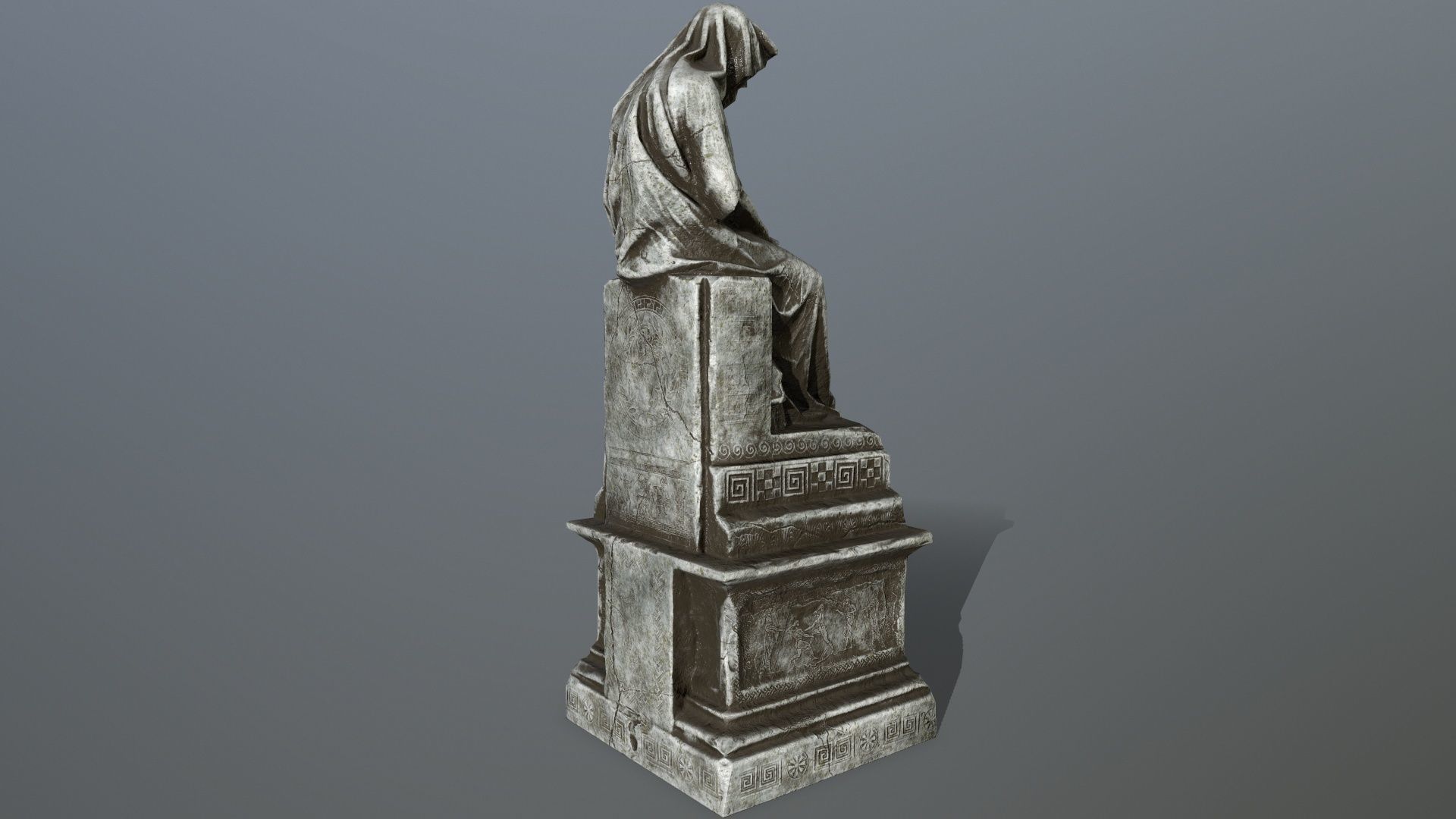 statue Low-poly 3D model_11