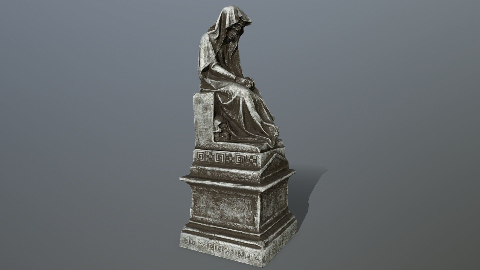 statue Low-poly 3D model_9