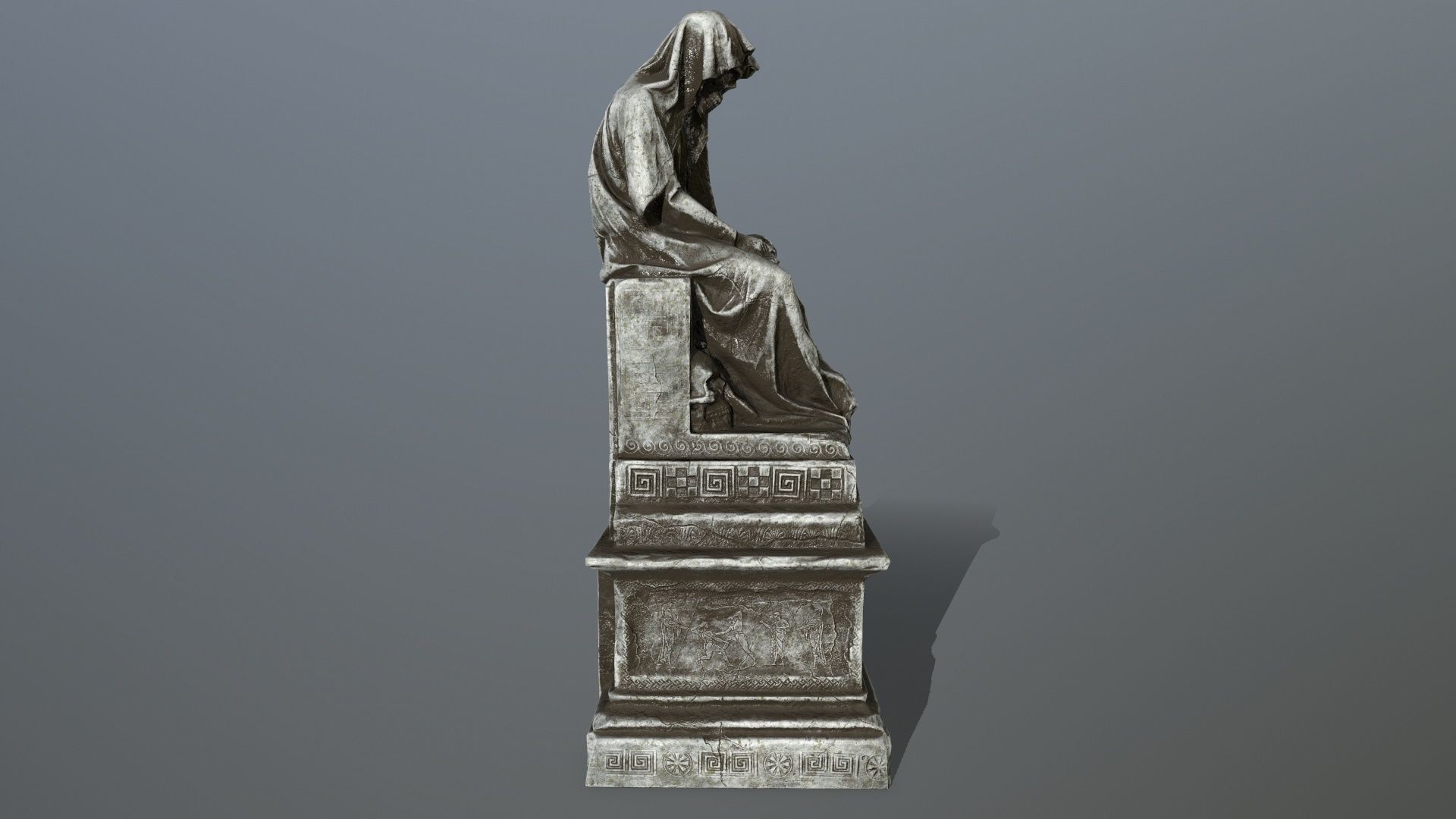 statue Low-poly 3D model_10