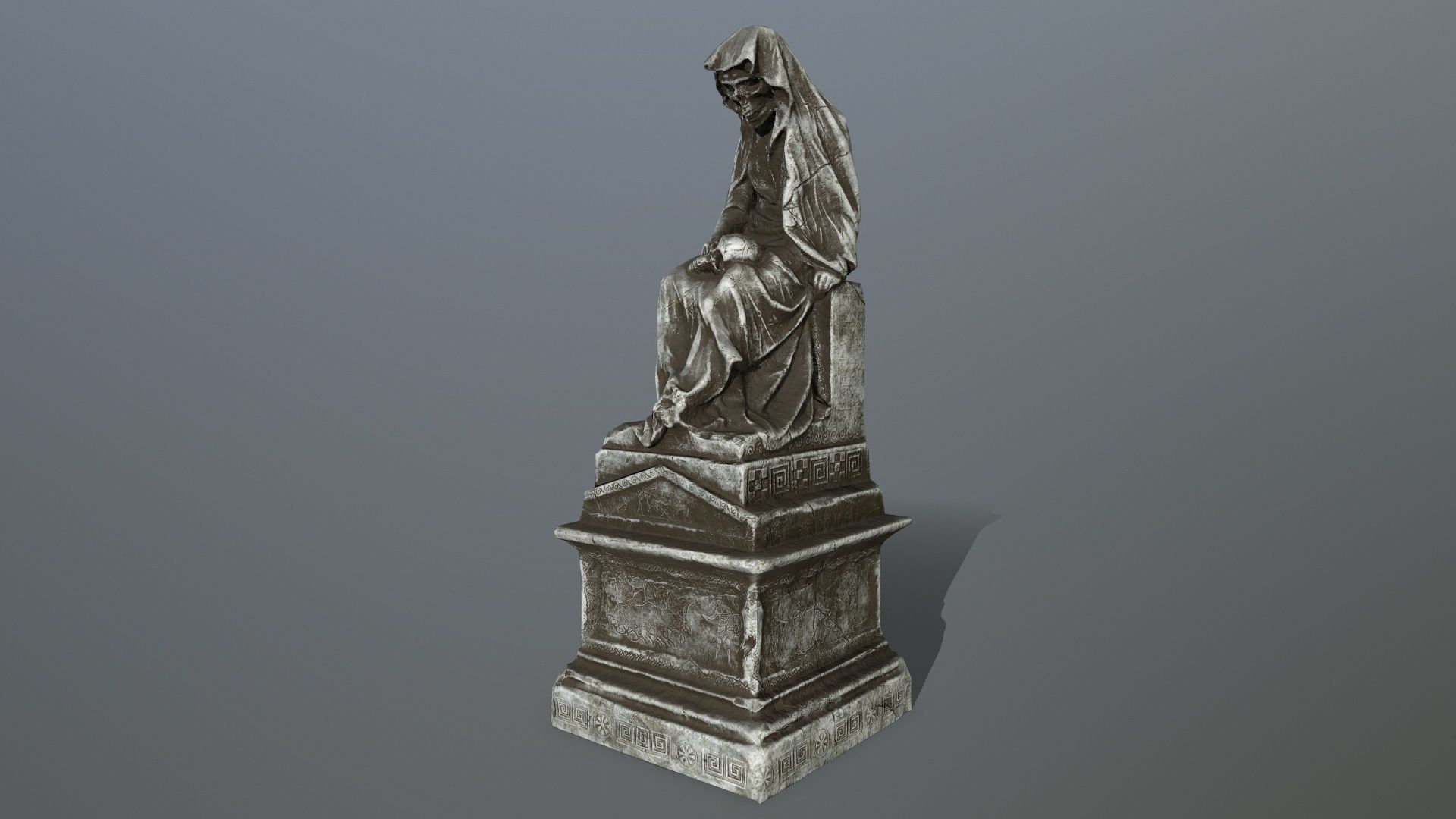 statue Low-poly 3D model_1